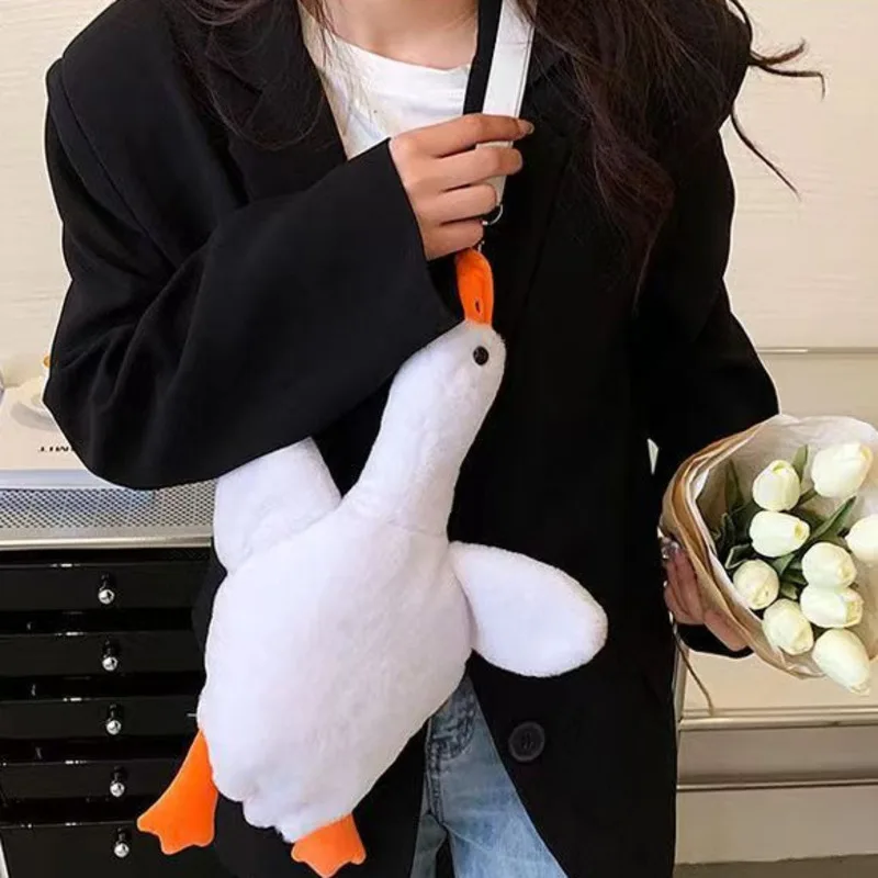 Goose One Cute Plush Shoulder Bag Handbag For Woman Versatile Classic Style Messenger High-Quality Luxury Casual Exquisitefemale