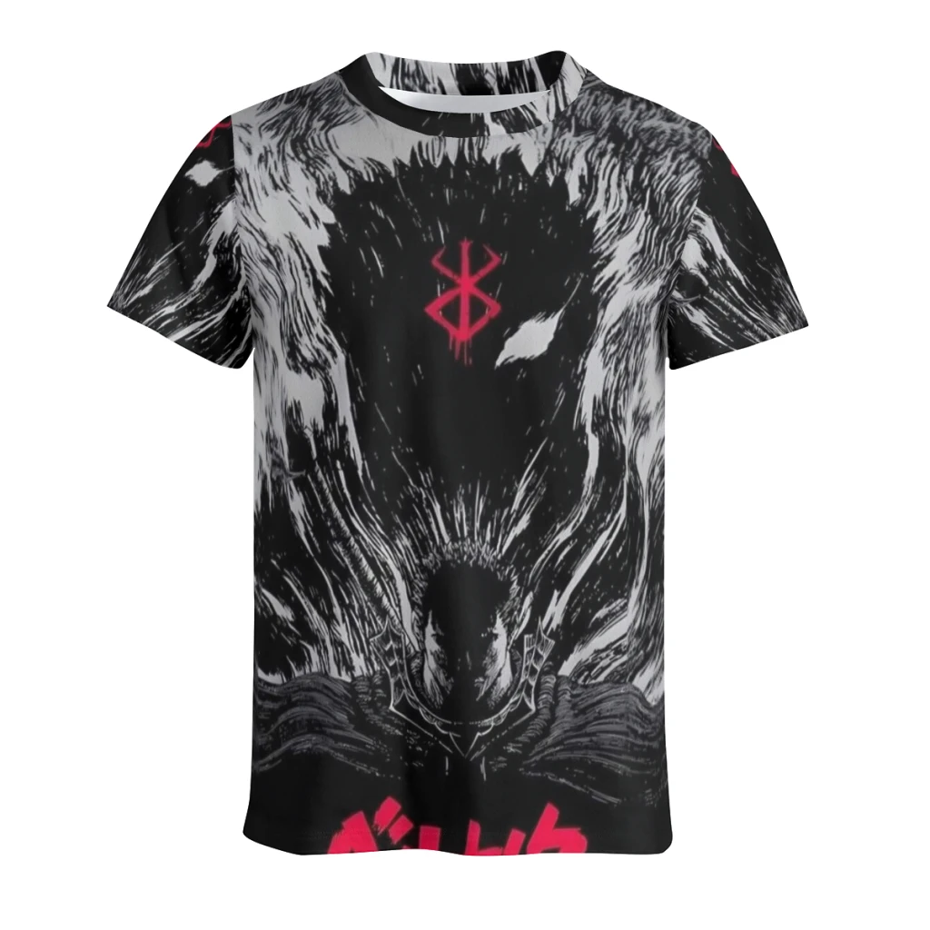 thumbnail image 1 of Nueva camiseta de manga corta con cuello redondo de verano de Berserk para hombre, 1 of 5
