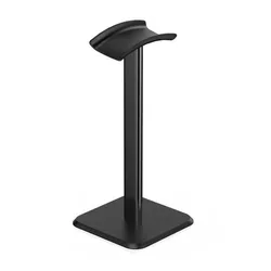 Sleek Aluminum Universal Headphone Stand with Flexible Support and Stylish Design (Black)
