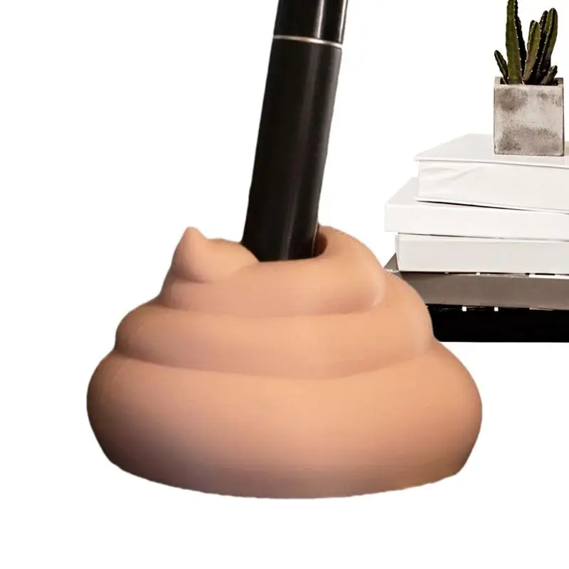 

Poop Pencil Holder Resin Pencil Stand Holder Poop-Shaped Pencil Container For Stationery Lovers Mini Flower Pot For Dormitory