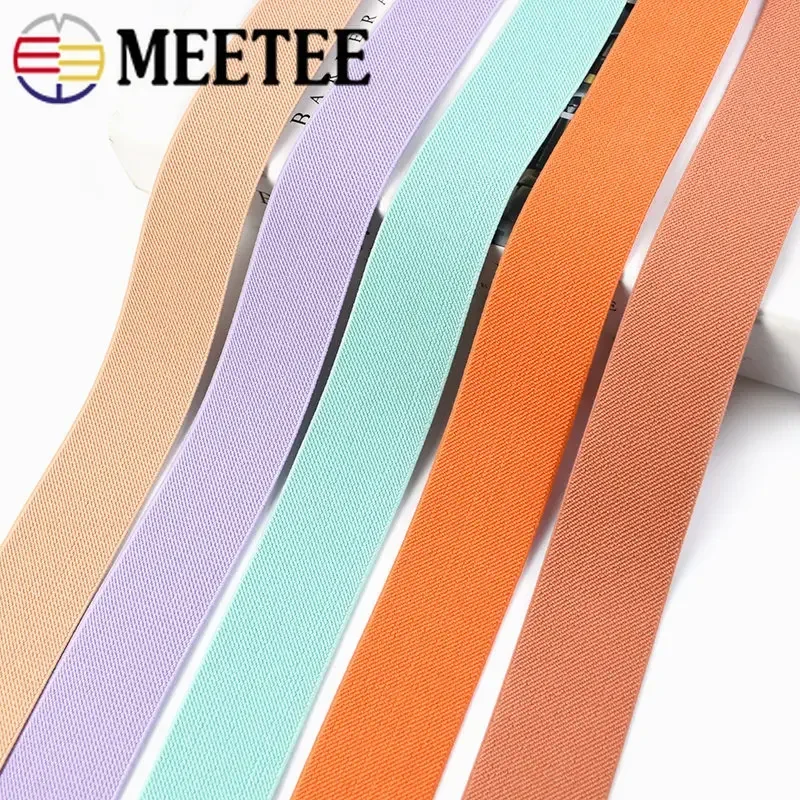 Meetee 의류 수리용 탄성 밴드, 바지 스트레치 스트랩, 원단 테이프, DIY 의류 재봉 액세서리, 25-40mm, 2/3 미터