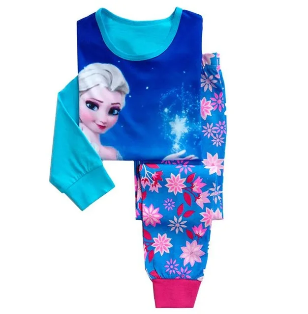 2pcs/set Frozen Anna Elsa Pajamas Sets Disney Cartoon Baby Girls Boys Clothes Pijamas Cartoon Long Sleeve Tshirt+Pants pajama sets cheap