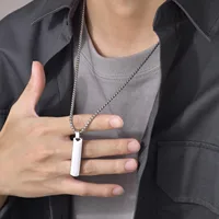 Colliers de présidence empilés à barre verticale pour hommes et garçons, collier JOCollar en ULtorsadée cubaine en acier inoxydable, ensembles de bijoux mn, cadeaux 5