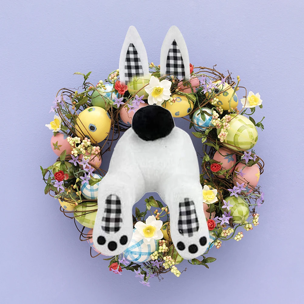 

Милый венок с кроликами, насадка «сделай сам», птица кролика с ушками, венок с кроликом, насадка на пасхальный декор для передней двери
