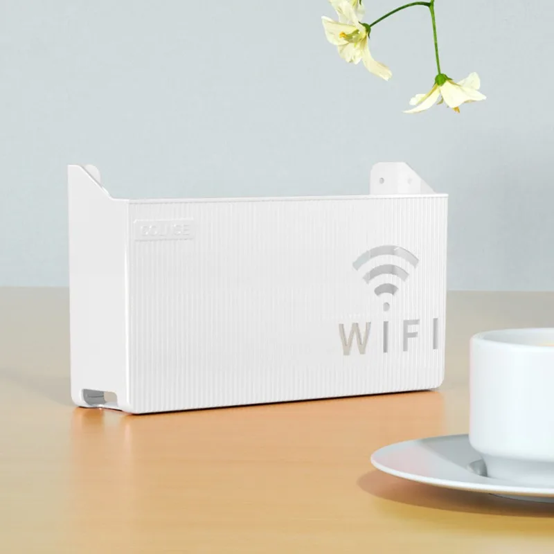 무선 Wifi 라우터 선반 스토리지 박스 벽 교수형 ABS 플라스틱 주최자 상자 케이블 전원 브래킷 주최자 상자 홈 장식