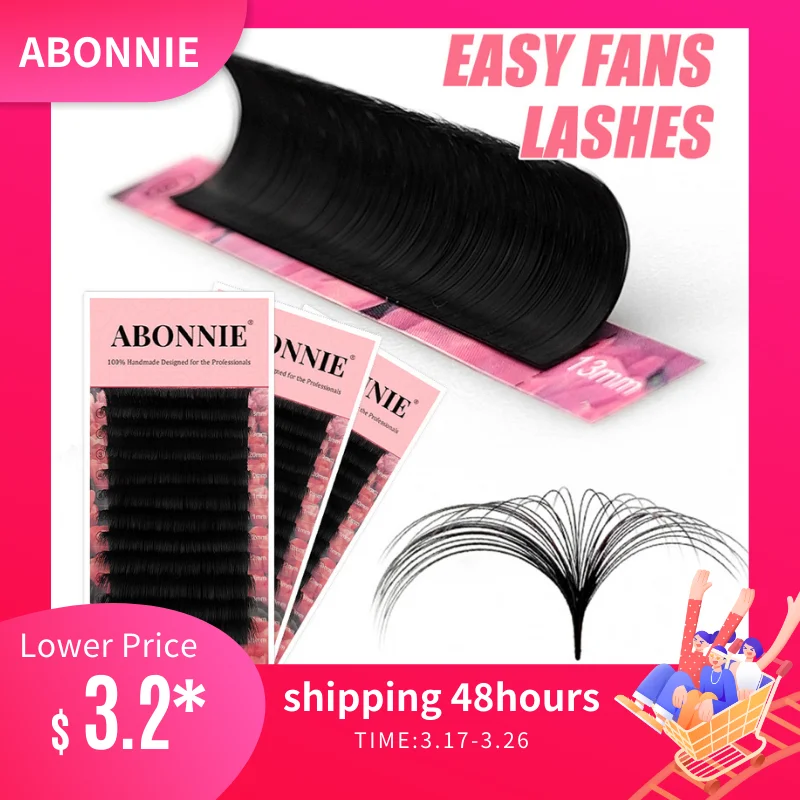 Super Soft Blooming Eyelash Extensions Mega Volume Fans