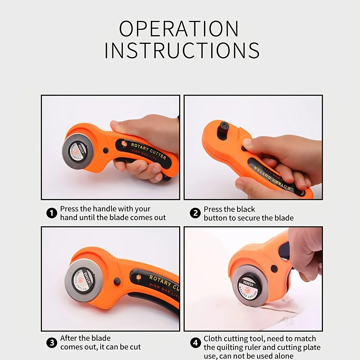 Rotary Fabric Cutter for Hand-Made Fabrics Cards Clothing Production