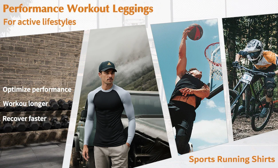 Four Season Universal Long Sleeve T-Shirt Winter Bottom Shirt MTB Bodybuilding Running Shirt Compression Top Gym Sport T-Shirt