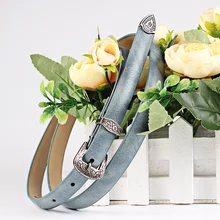 

Yingfeina new women's pin buckle belt three piece set high quality thin belt women's leisure belt