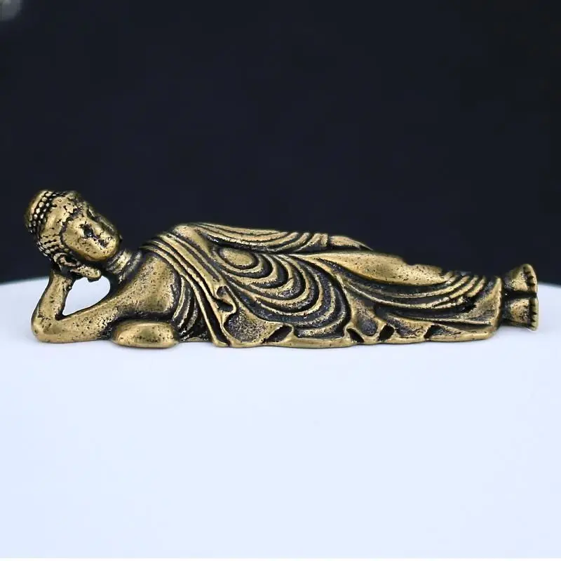 

Лежачий Будда, украшение для сна, украшение для стола, офисные аксессуары для дома, латунный Мини-чай