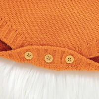 Baby Halloween Clothes Autumn Winter Casual Outwear Newborn Boys Girls Pumpkin Knitted Infant Kids Unisex Onesie Toddler Outfits 5
