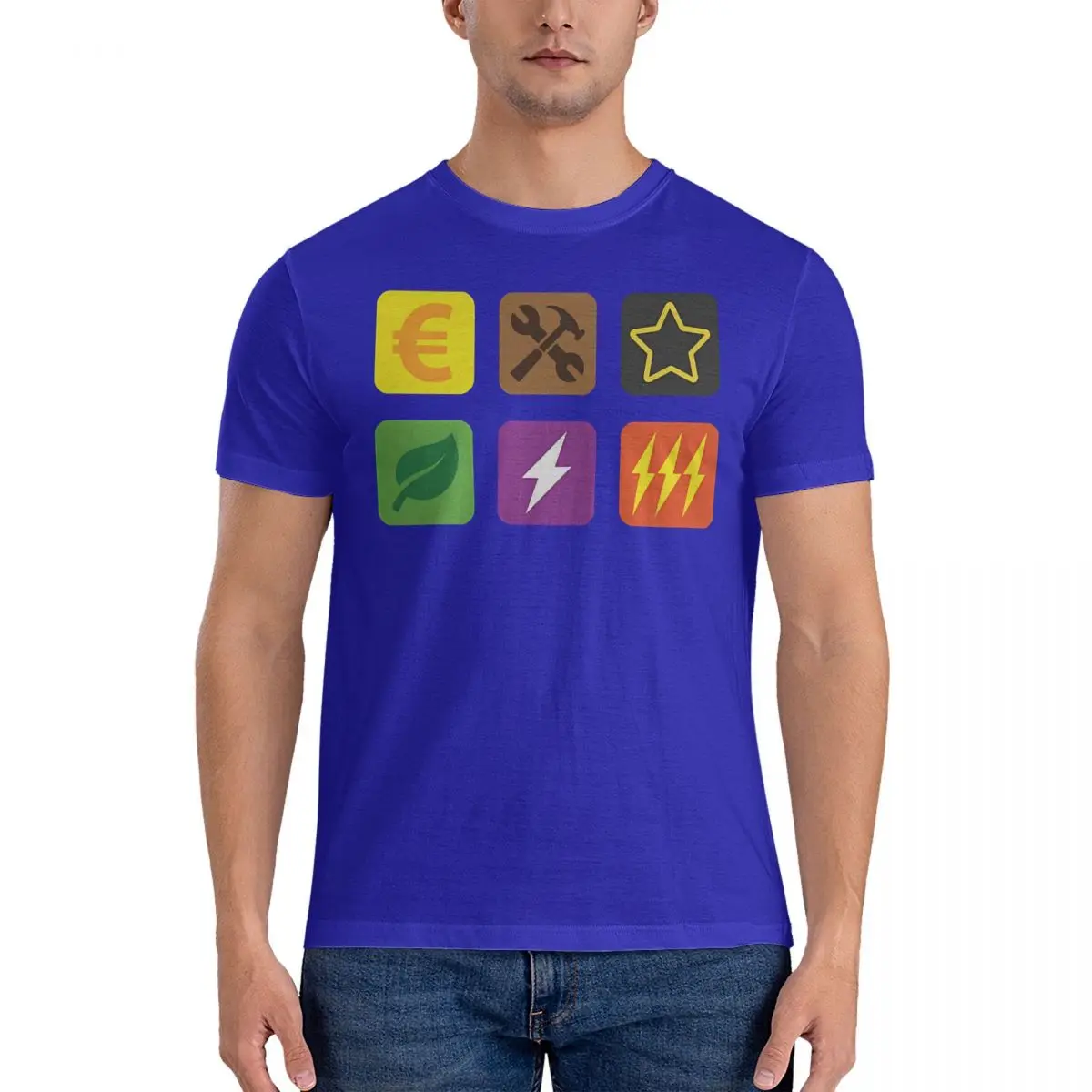 thumbnail image 1 of Camisetas Terraforming Icons para hombre, camisetas vintage C-Catan, camisetas de manga corta con cuello redondo, ropa de fiesta de algodón puro., 1 of 7