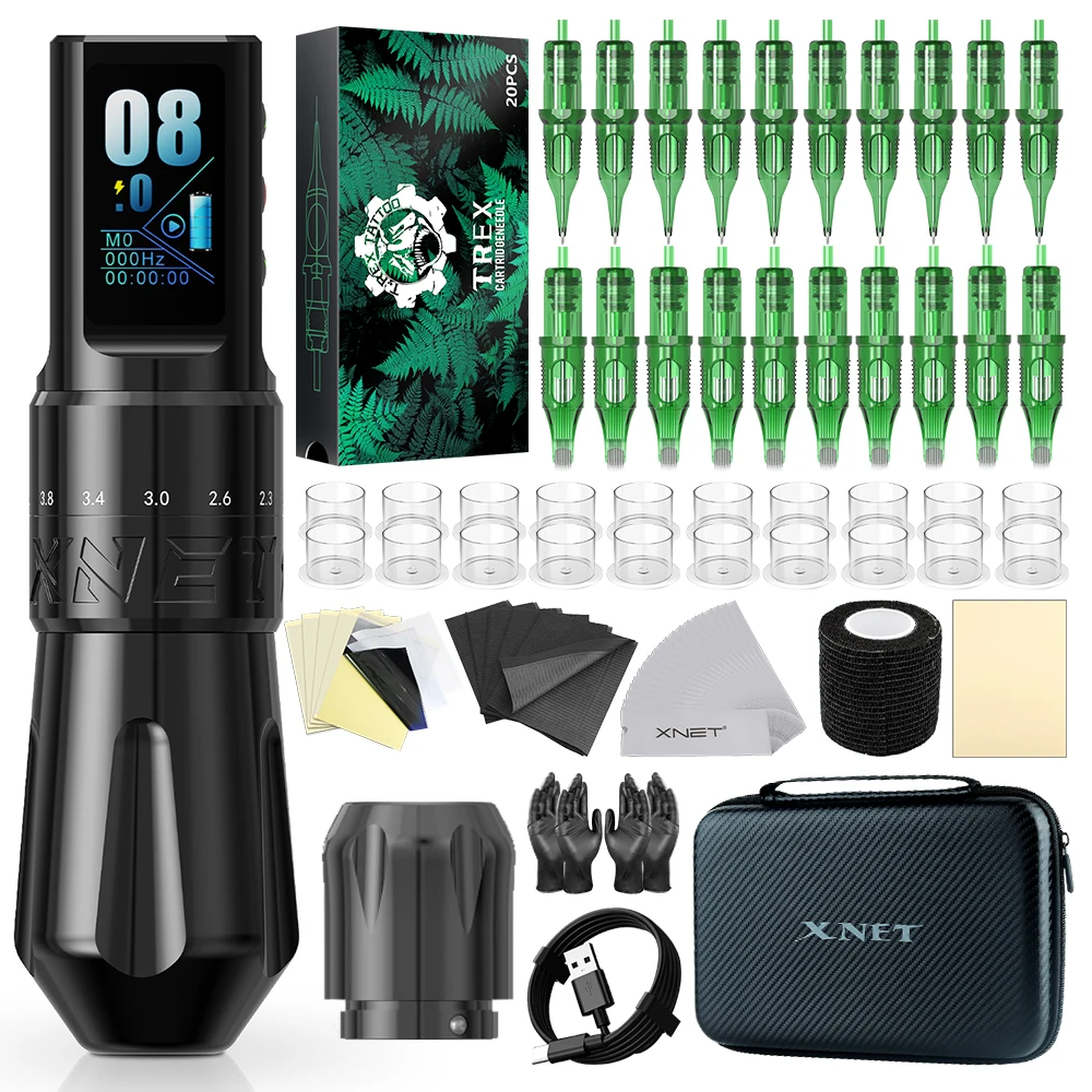 XNET Talos Wireless Tattoo Machine Pen Kit 7 Adjustable