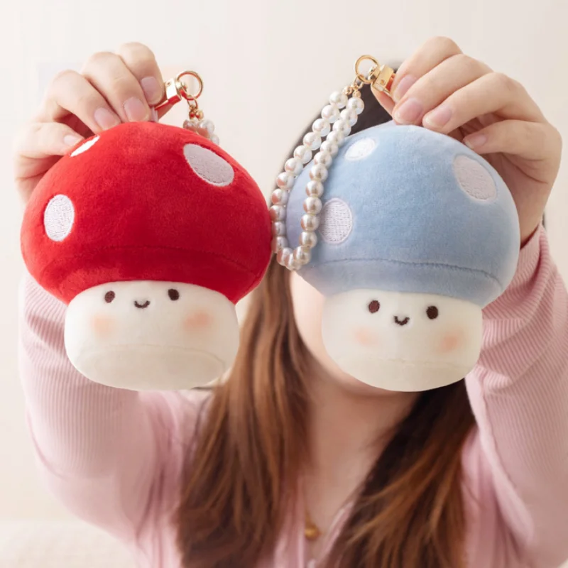 

Cute Mushroom Plush Toy Pendant Doll Soft Stuffed Plant Toy Kawaii Keychain Plush Toy Doll Kids Gift