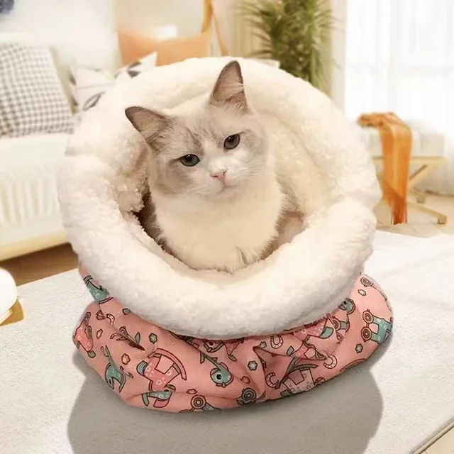 Cat Sleeping Bag Soft Cuddly Fluffy Feel Thickened Pet Pocket Type Quilt Bed Kitten Puppy Soft Comfortable Warm Nest Pet Cat Sleeping Bag Soft Cuddly Fluffy Feel Thickened Pet Pocket Type Quilt Bed Kitten Puppy Soft Comfortable Warm Nest Pet