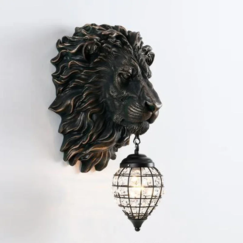 

Скандинавская Роскошная настенная лампа в виде льва, современные золотистые светильники, винтажное домашнее настенное бра для гостиной, спальни