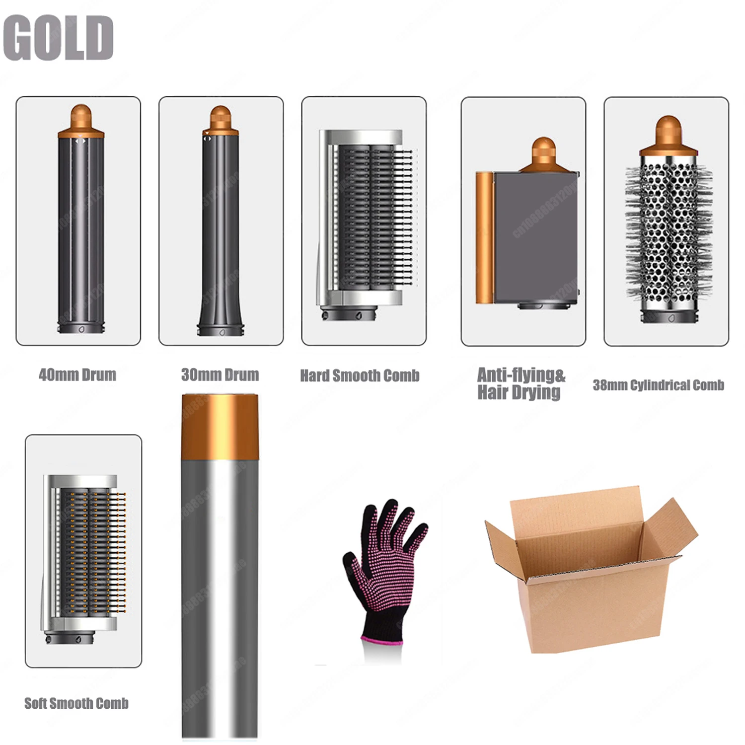 المهنية 6IN1 متعدد مصفف شعر مجفف الشعر 1300 واط مك...