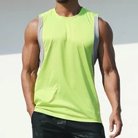 Summer Men Vest Solid Color Quick Dry Sleeveless Polyester Summer Fitness Top for Sports Casual Male Tops Clothing Fitness Vests - Image 4