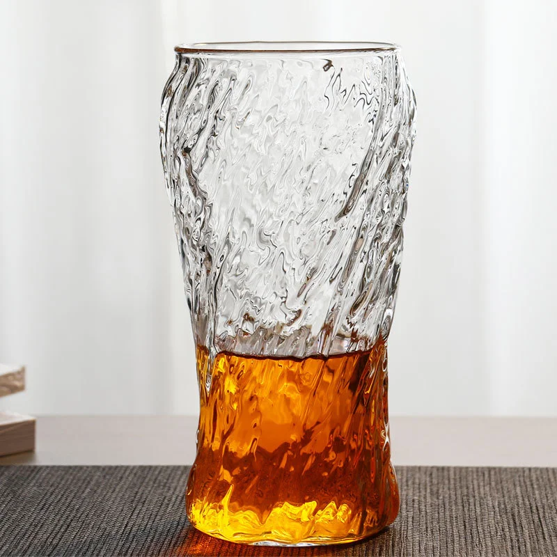 Whiskey Glass Drinking Glasses Set Japanese Style Wine Glass Snowflakes Falling Whiskey Tumbler Hammer Pattern Whisky Cup XO Brandy Drinking Glasses Water Glass