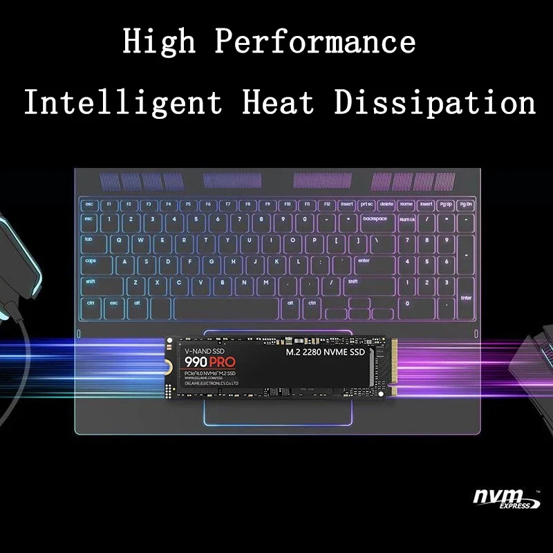 980Pro 노트북 PS5 데스크탑 PC용 내장 솔리드 스테이트 하드 드라이브 NVMe M.2 2280, 990PRO 8TB 4TB 2TB 1TB PCIe Gen 5.0x4 SSD, 신제품