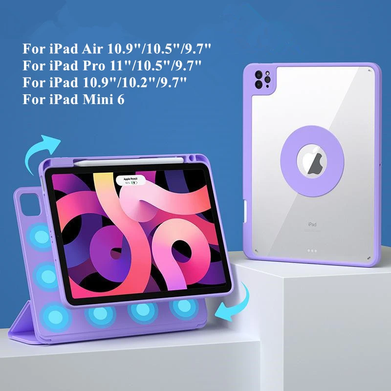 para Ipad 10th 9th Destacável Case Magnético para Pro 11 para o ar 10.9 7th 8th 10.2 ar 10.5 9.7 Capa Mini 2023 Funda