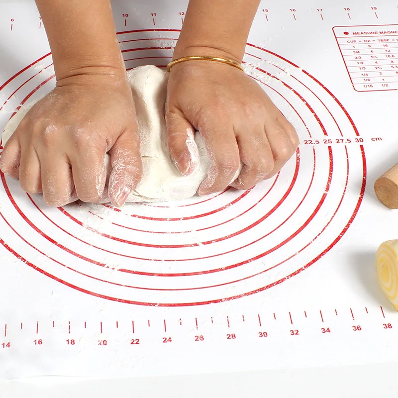 

Silicone Pastry Mat Non Stick Baking Mat with Measurement Fondant Mat Counter Mat Dough Rolling Mat Baking Accessories
