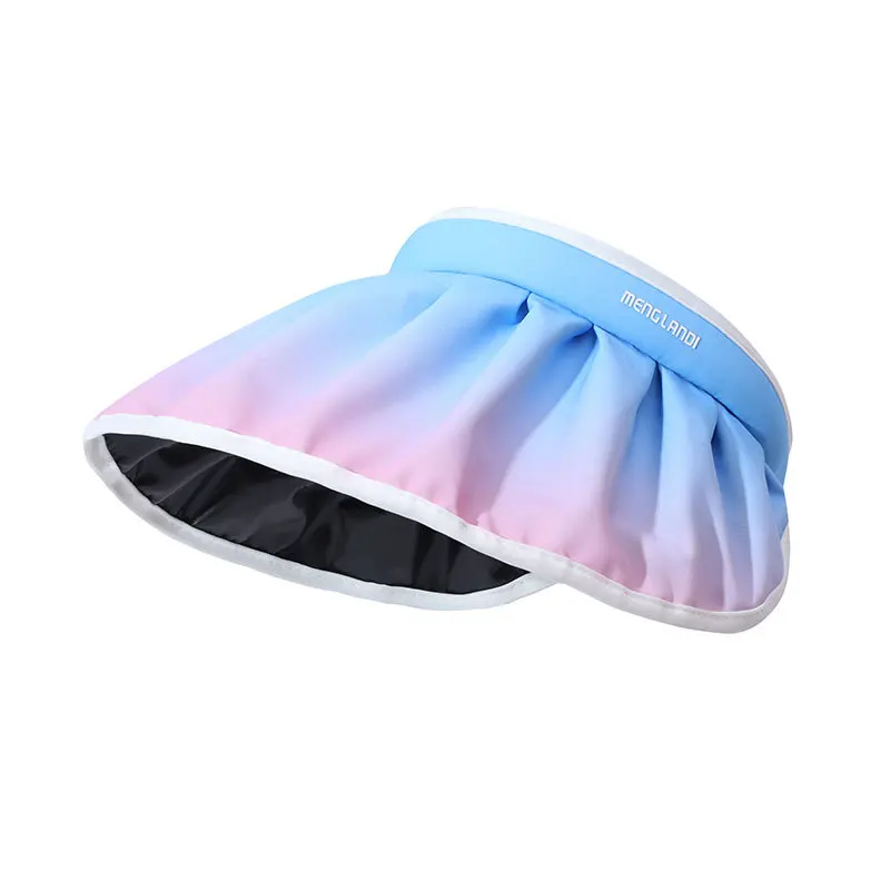 Women's New Black Glue Sunscreen Cap Adult Large Top Shell Glacier Cap Breathable UV Protection Sunshade Hat