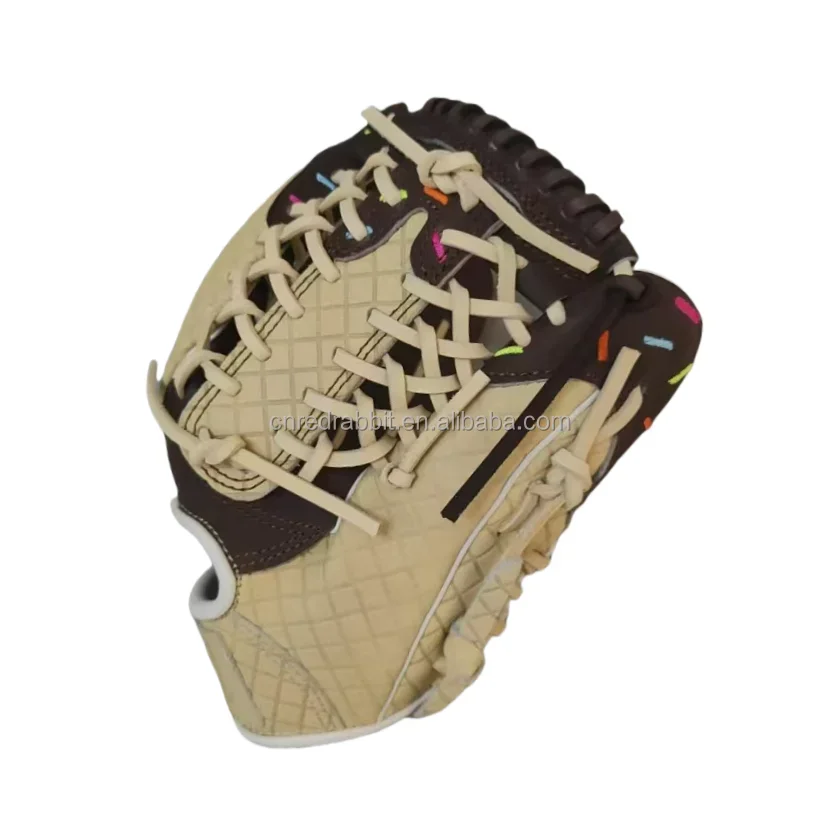 High Quality Sports Protection Baseball Batting Outfield Baseball Red Stiff Gloves