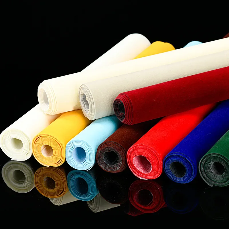 Thickened Self-Adhesive Flocking Cloth Black Dry Adhesive Velvet Fabric with Adhesive Counter Jewelry Gift Box Packaging