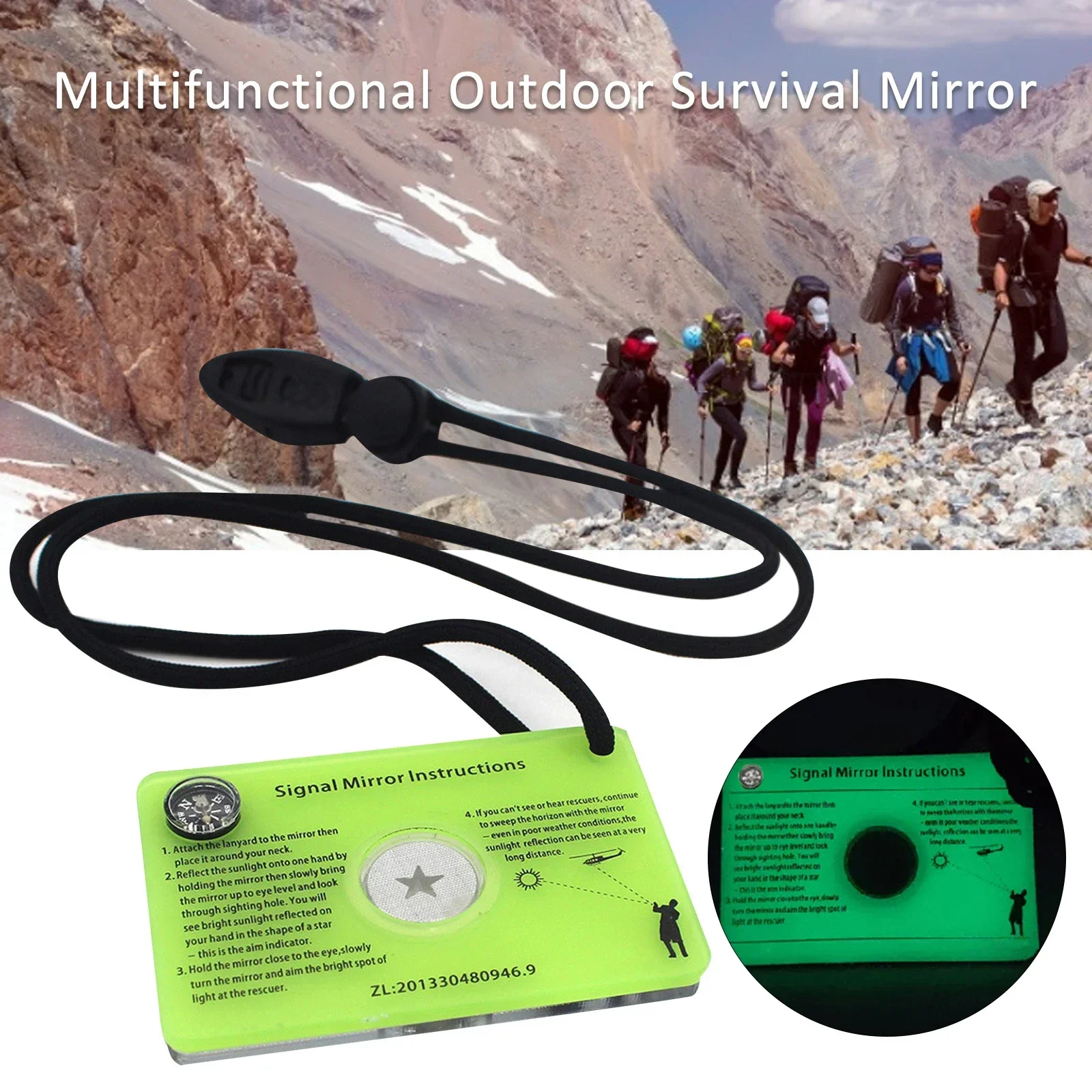 Survival Signal Mirror For Outdoor Camping Yacht Outdoor Emergency Survival Reflective Signal Mirror Adventure Supply Tools