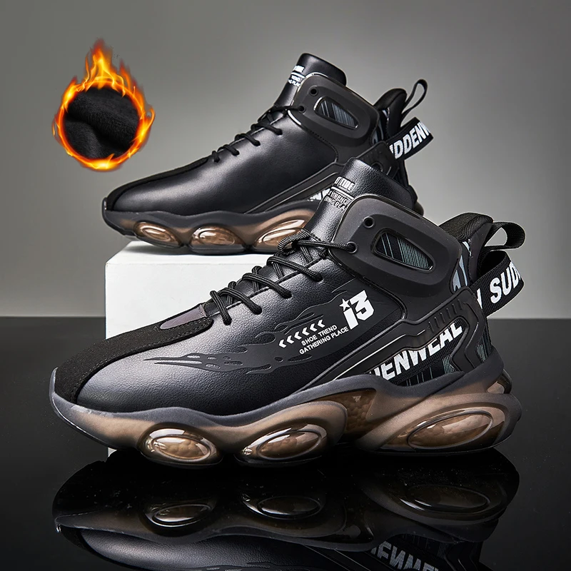 

Men's boots 2022 new winter warm men's shoes waterproof and anti-skid plush sports shoes men's basketball shoes boots men's runn