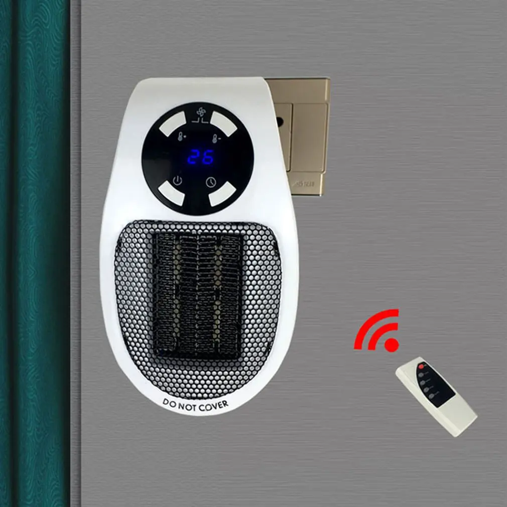 Electric Heating Fan Portable Mini Electric Heater Wall-Outle Air Heater Powerful Warm Blower Household Radiator Remote Warmer Room Heating Stove