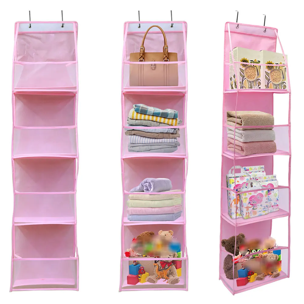 

Portable Wardrobe Closet Hanging Storage Bag Handbag Underwear Organizer Bedroom Door Wall Snacks Storage Bag
