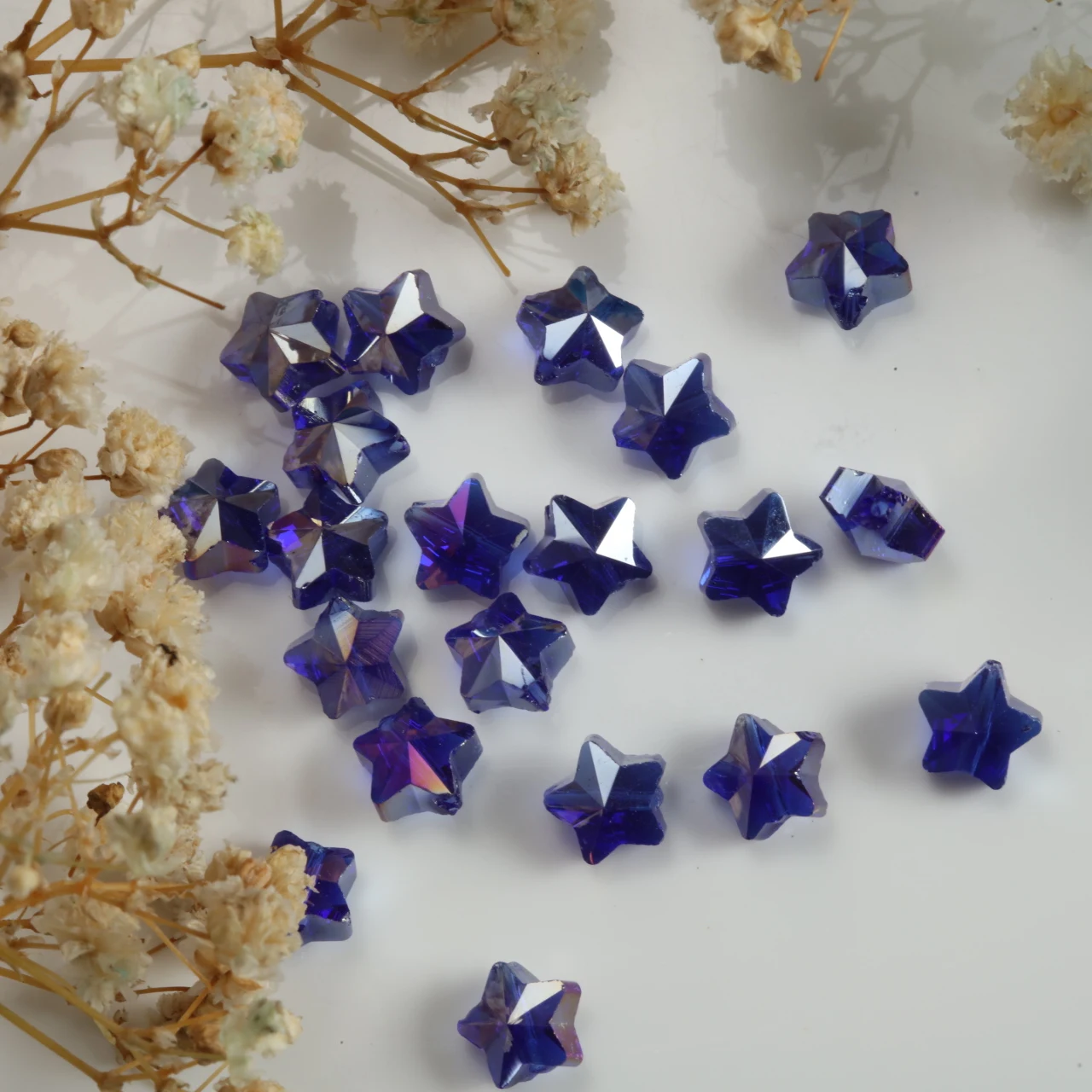 Sparkling Star Glass Beads