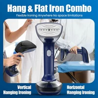 JAS-Powerful Handheld Fabric Steamer - 1800W with Fast Ceramic Heat-Up Plate, 2-In-1 Ironing & Wrinkle Remover,US Plug White 1