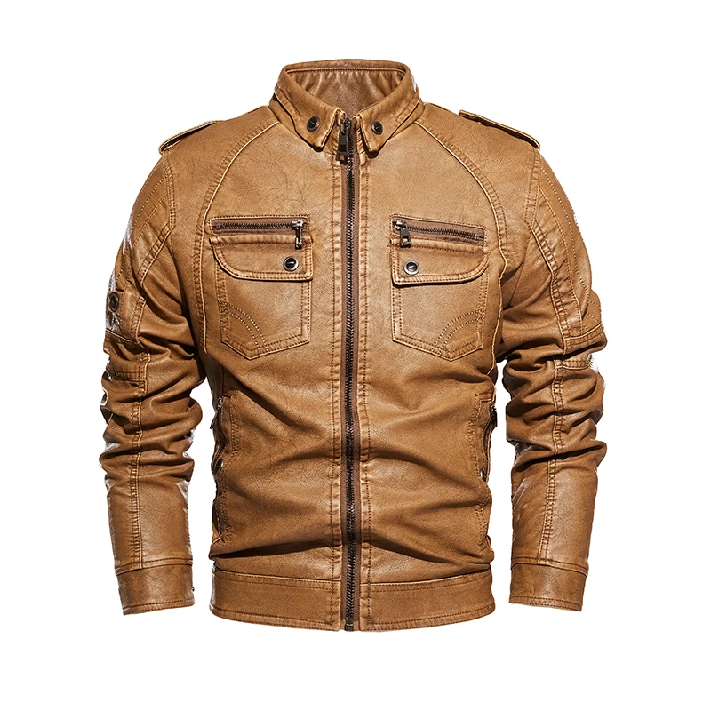 Men's PU Leather Jacket Image 2