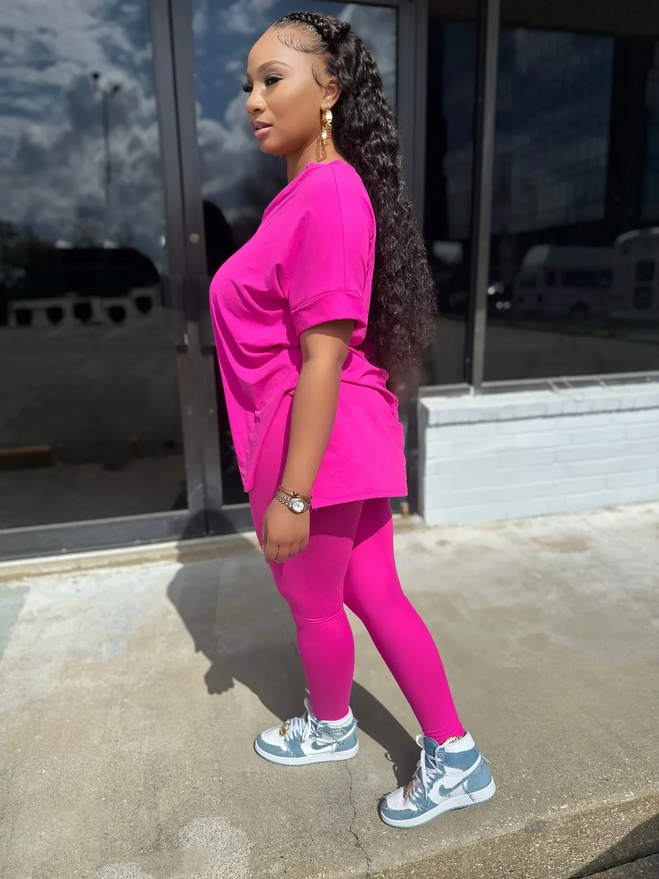 Solid V Neck Casual Loose Long Pant Set 2024 Summer 2 Two Pcs Sets Casual Tracksuits Street Outfits -- Color : Ivory - Size : XL