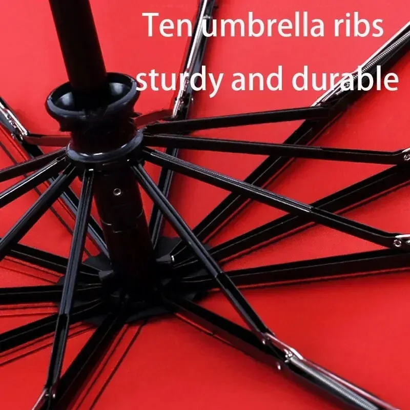 Double-layer Automatic Umbrella Windproof Sun Protection Strong 10 Skeleton Durable and Sturdy Business Casual Folding Umbrella
