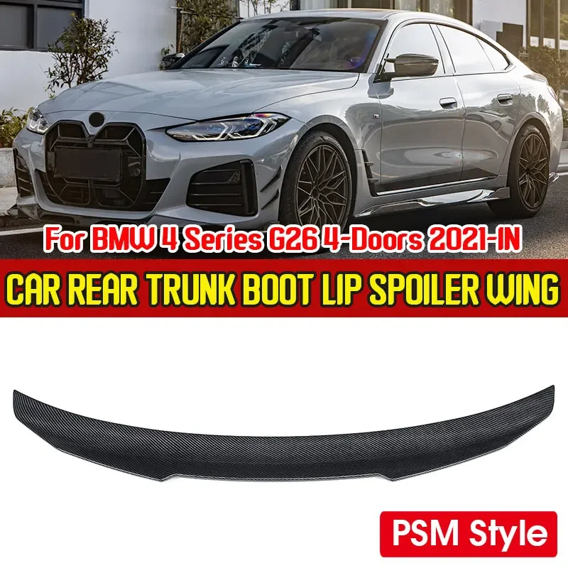 

G26 PSM/VS/MP Style Car Rear Spoiler Wing Trunk Lip Trunk Spoiler Lid For BMW 4 Series G26 4-Doors 2021-IN Rear Wing Spoiler