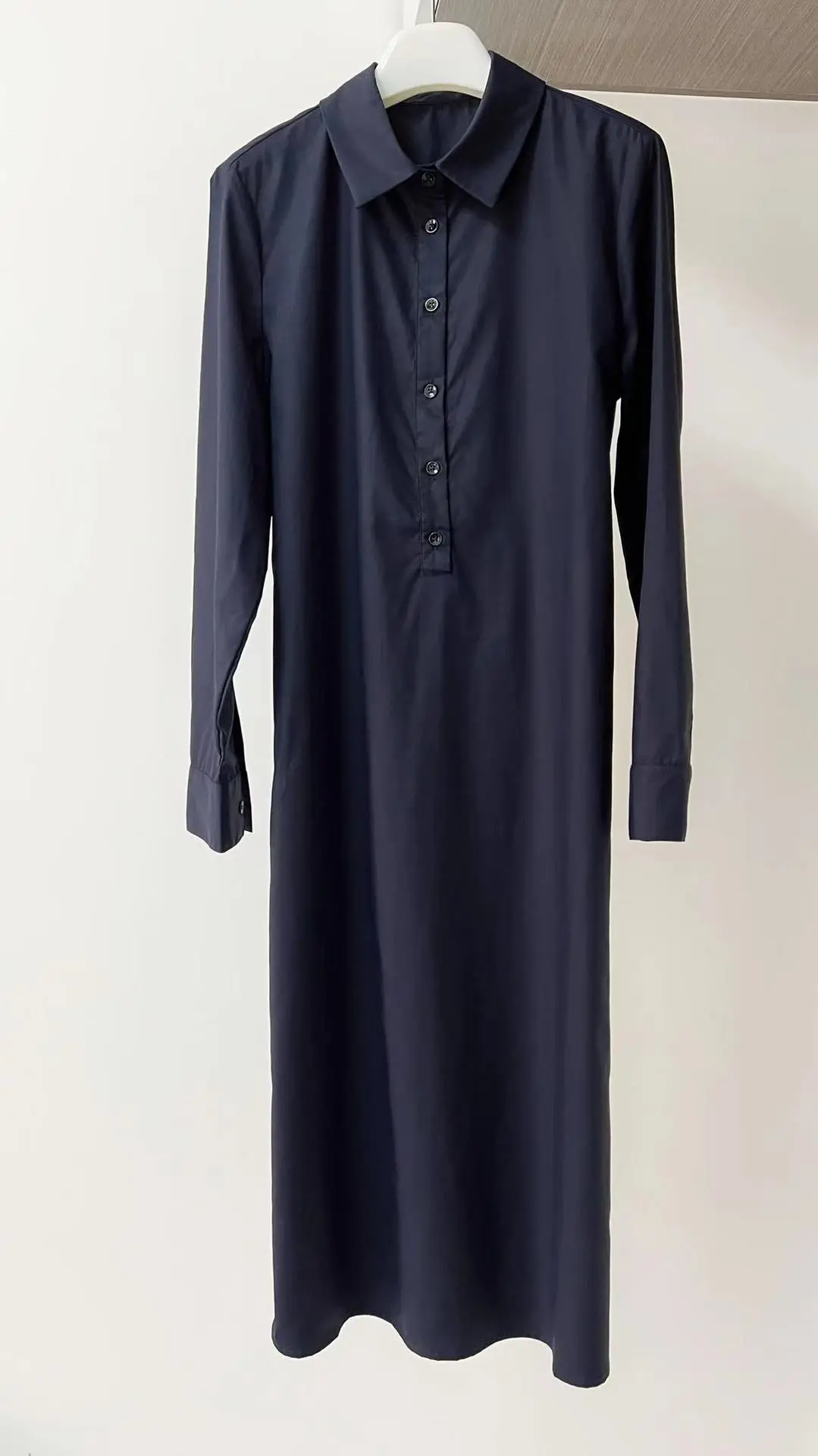 

Totem* Ladies Dress Women Dress Soft Stylish Ladies' Maxi Dresses Loose-fit Long-sleeved Ankle-length Casual Dresses with Lapel