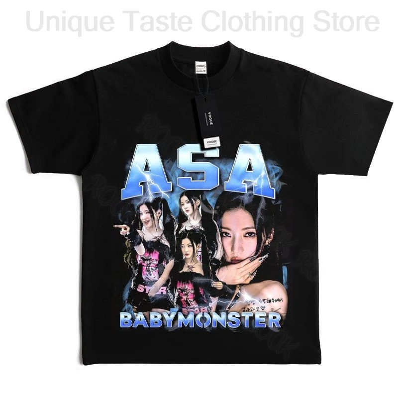 BABYMONSTER ASA T Shirt Kpop Fashion AHYEON CHIQUITA Print T-shirt
