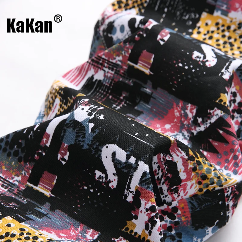 Kakan - New Street Printed  Personalized Jeans, Alternative and Versatile Stretch Jeans K19-8836