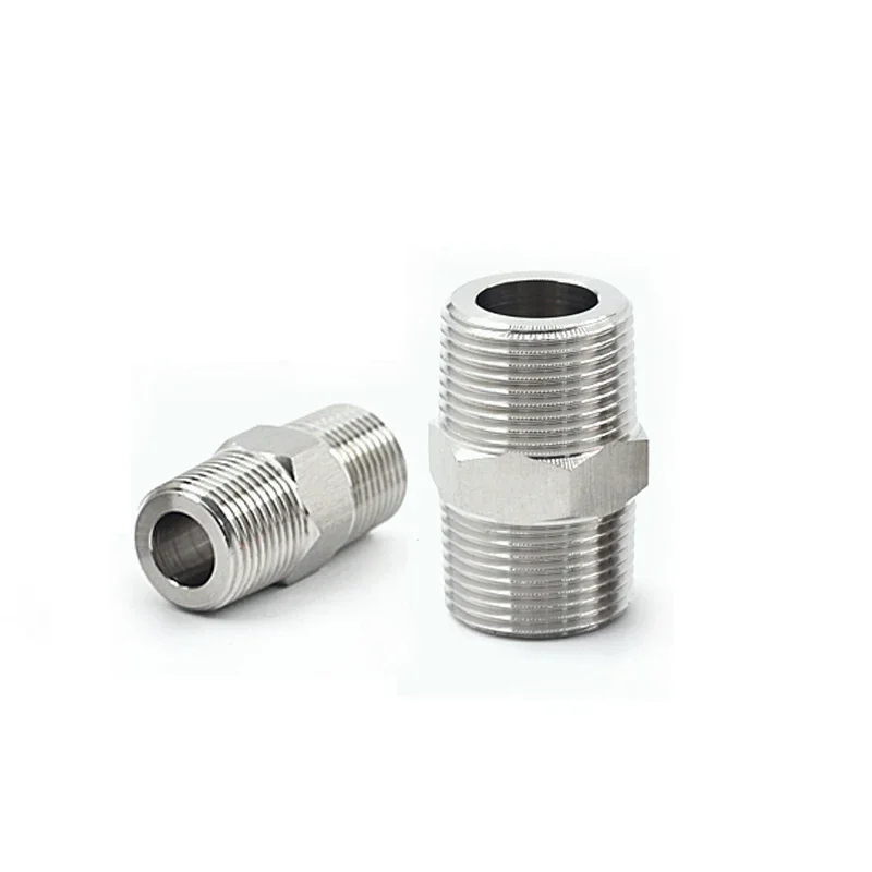 

M8 M10 M12 M14 M16 M18 M20 M22 Metric Male Thread 304 Stainless Steel Hex Nipple High Pressure Resistant Pipe Fitting Connector