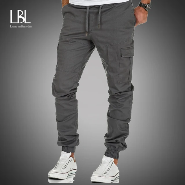 Pantalones Cargo Elásticos Para Hombre Moda Deportivo Militar Con Bolsillos  Mens