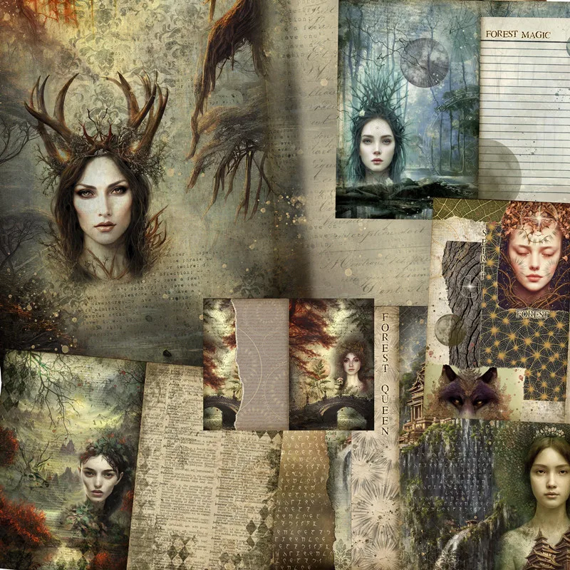 

1Pack Vintage Queen of The Forest Sticker DIY Craft Scrapbooking Album Junk Journal Decorative Stickers