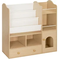 Kids Bookshelf, Toy Storage Organizer with 5 Storage Cubbies and Large Drawer, Bookcase Display Stand, Kids Bookshelf 1