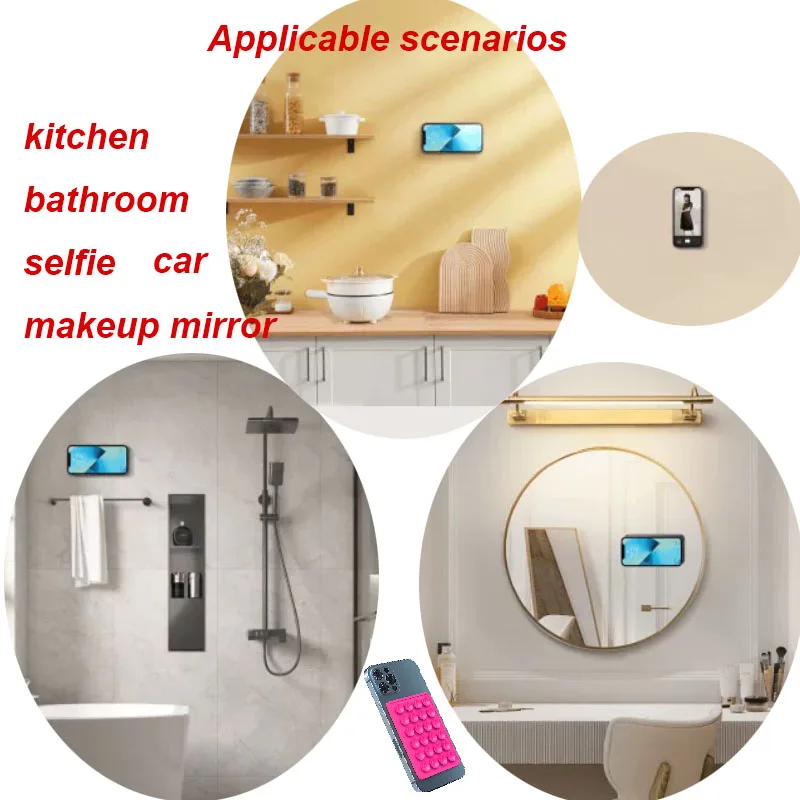 1PC Glitter Suction Cup Mobile Phones Sucker Support Mount Portable Phone Stand Universal Phone Fixed Pad Car Navigation Bracket 5