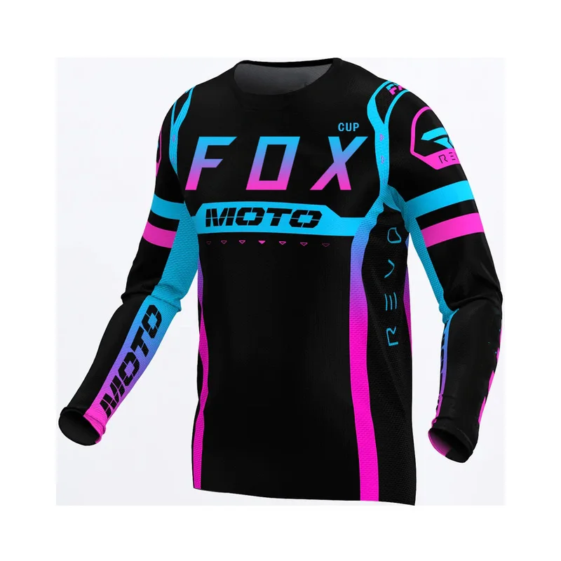 

Kaus Menurun Pria 2022 Kaus MTB Sepeda Off Road DH Kaus Motor Motocross Pakaian Olahraga Fox Cup