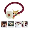 Hair Tie Ponytail Holders Headband Ribbons Rope Jade Gemstone Copper Accessory 1