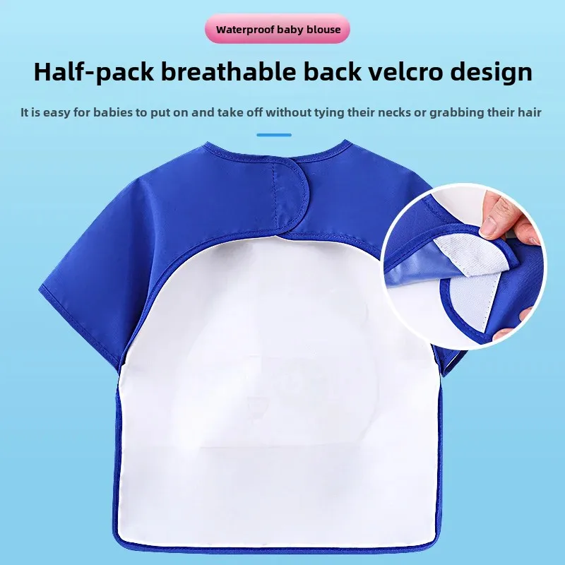 Unisex Sleeveless Apron Baby Feeding Bibs Children's Cover up Clothes Easy to Wear And Wash Durable And Comfortable to Wear